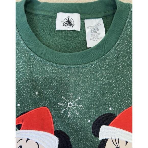 Disney Parks Santa Mickey & Minnie Mouse Holiday Pullover Sweatshirt W’s 2X - Picture 3 of 6